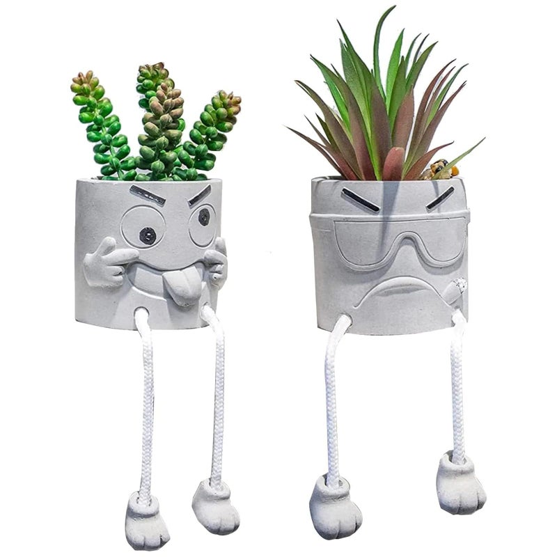 SEMSOIIO 2PCS Succulent Artificial Plants  Fake Plants for Bathroom Decor  Mini Plant Home Decor  Cute Faux Plants for Women  Fake Plant Office Decor  Window Sill Decor - Image 1